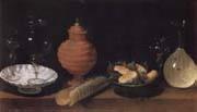 Juan van der Hamen y Leon Style life with glasses of ceramics and Geback Sweden oil painting artist